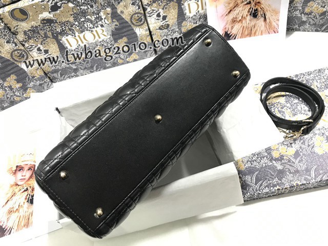 Dior专柜新款迪奥顶级原单Lady七格羊皮翻盖手提女包 djfk1118